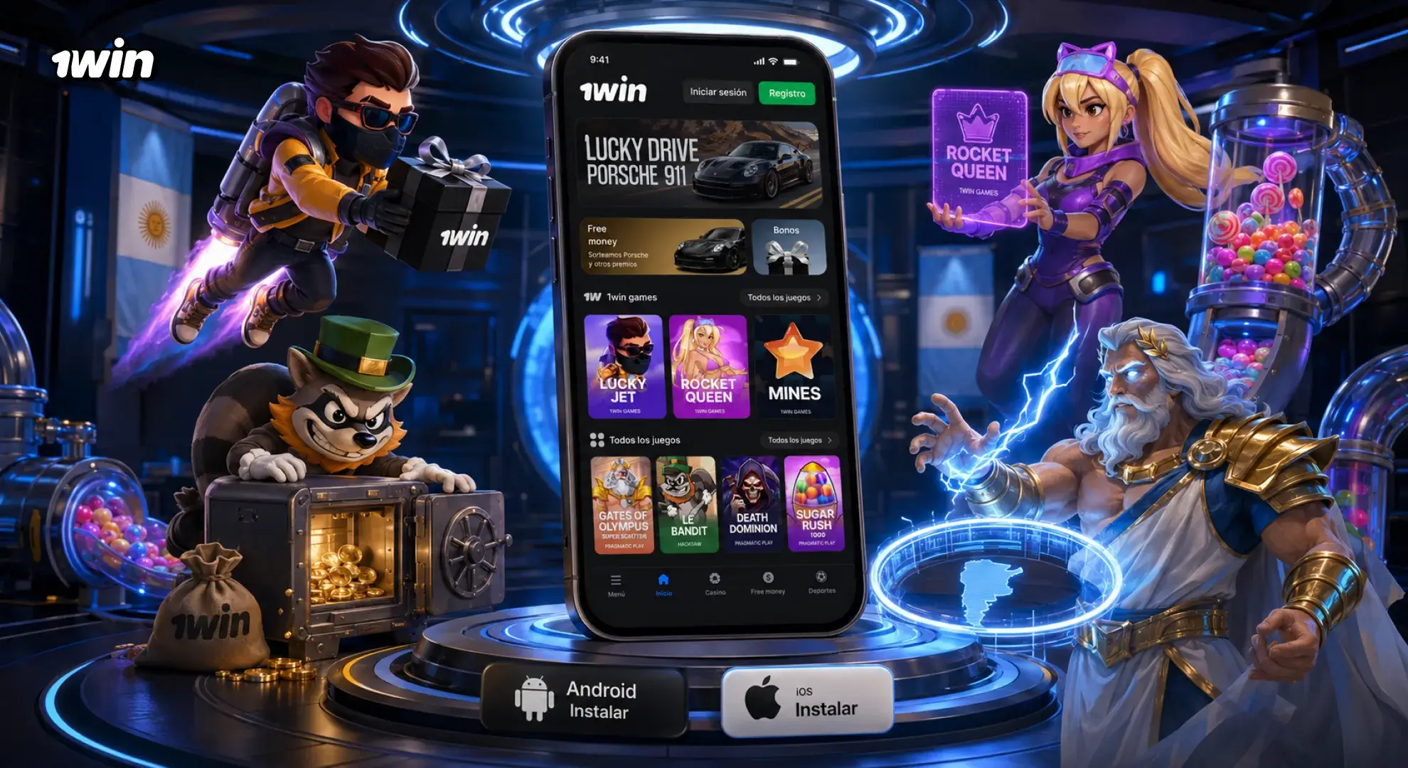 App de 1win Argentina Android e iOS