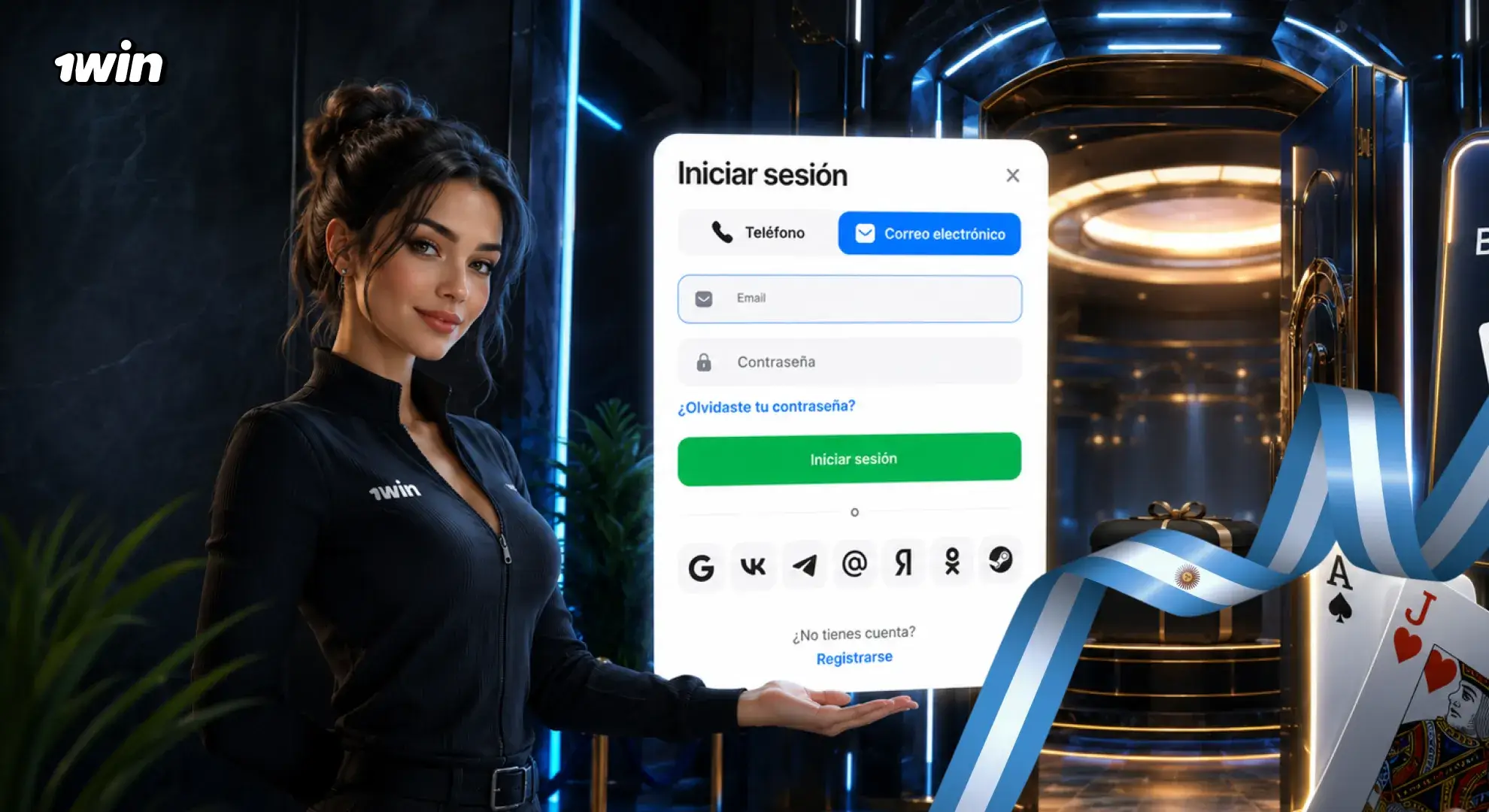 Registro y acceso en 1win Argentina