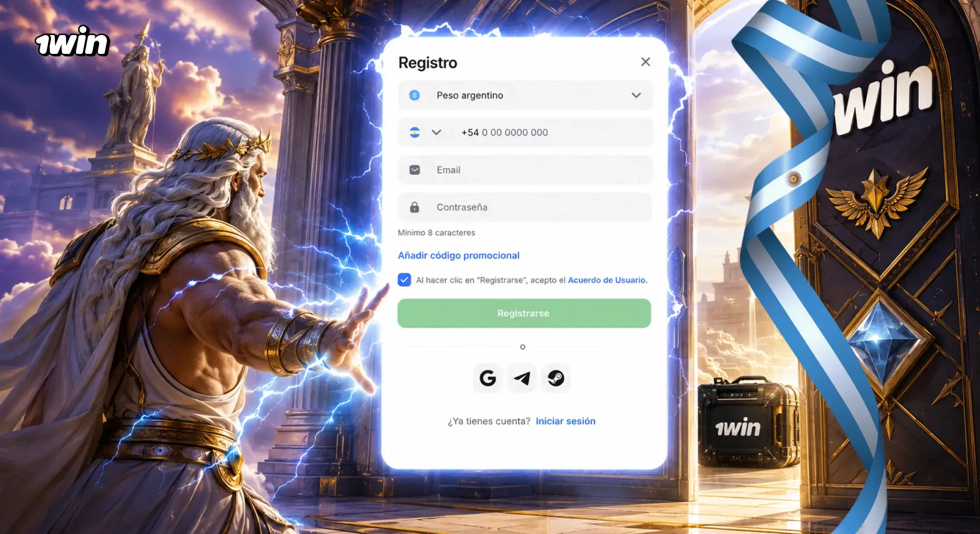 Registro en 1win Argentina
